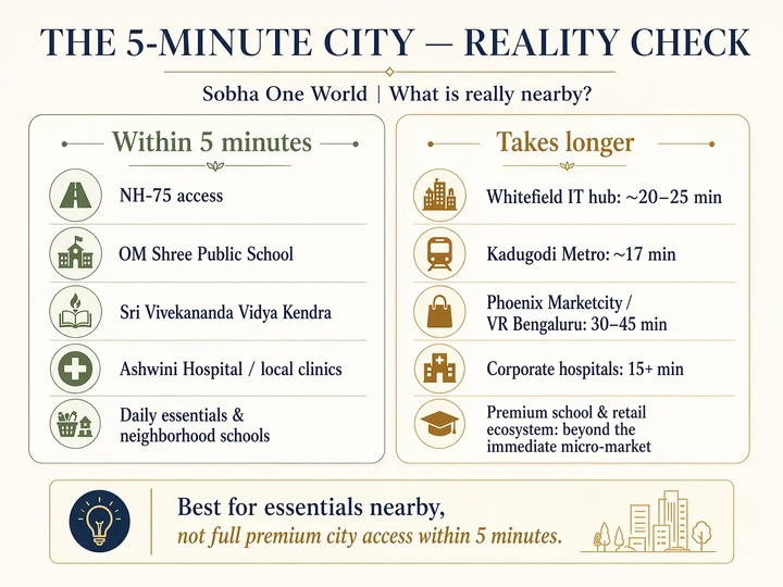 Five-minute city reality check for Sobha One World